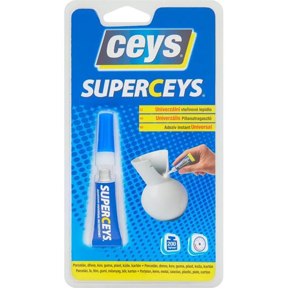 CEYS lepidlo vteřinové SUPERCEYS 3g (1 kapka 3 sekundy), 505061