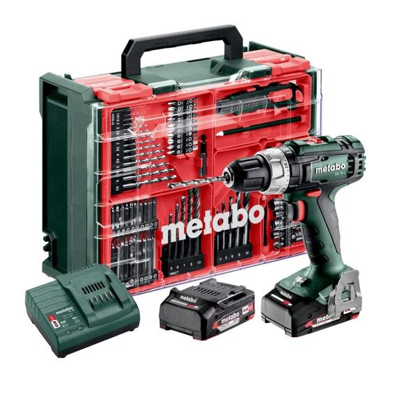 METABO SB 18 L súprava aku príklepová vŕtačka 18V/2*2Ah, 50Nm, 450-1800 ot./min., mobilná dielňa 78k