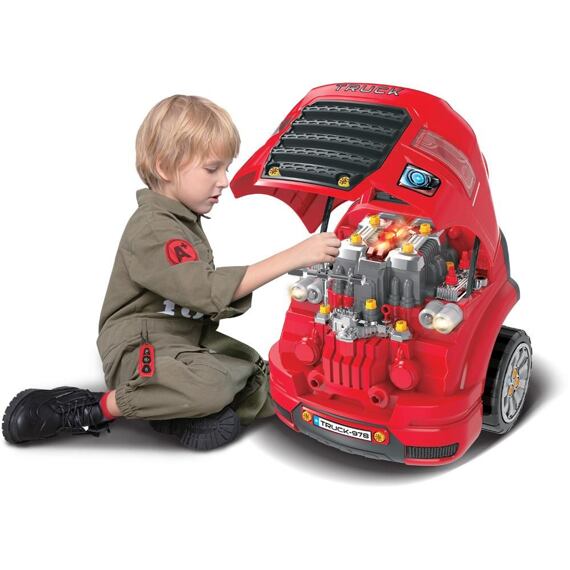 BUDDY TOYS Master motor dielňa automechanik, 61ks príslušenstva, 3*AAA (nie sú zahrnuté), 1*CR2025