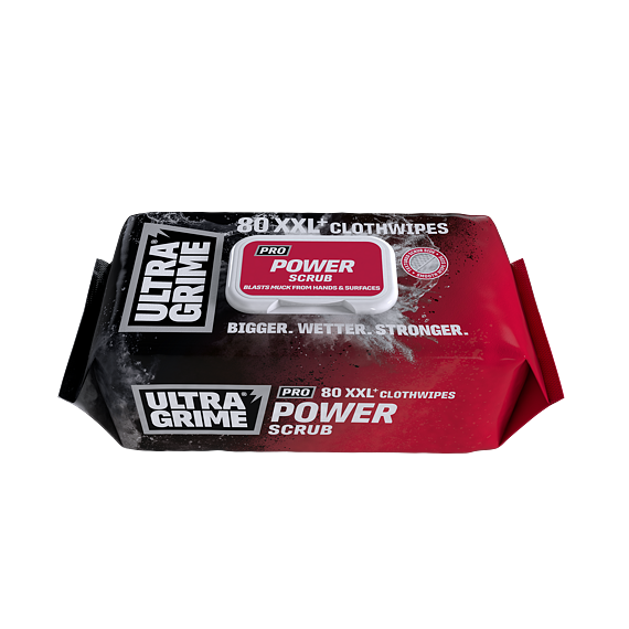 ULTRAGRIME čistiace obrúsky PRO POWER SCRUB XXL 38*25cm, super hrubé, drsnejšie, 80ks, 59201