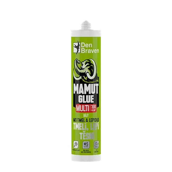 DEN BRAVEN Mamut Glue MULTI, lepí, tmelí a tesní, 290ml, biely, 51940BD