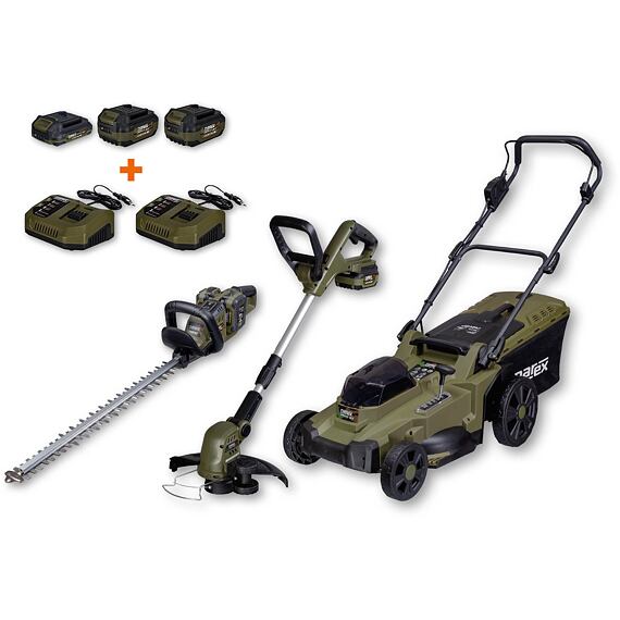 NAREX Camouflage Garden set (aku sekačka, strunová sekačka,plotostřih), 2*aku 4Ah+1*aku 2Ah, 6540641