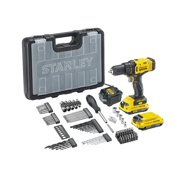 STANLEY SFMCD700D2A aku bezuhlíková vŕtačka 18V/2*2Ah, 50Nm, 0-350/1500 ot./min, príslušenstvo