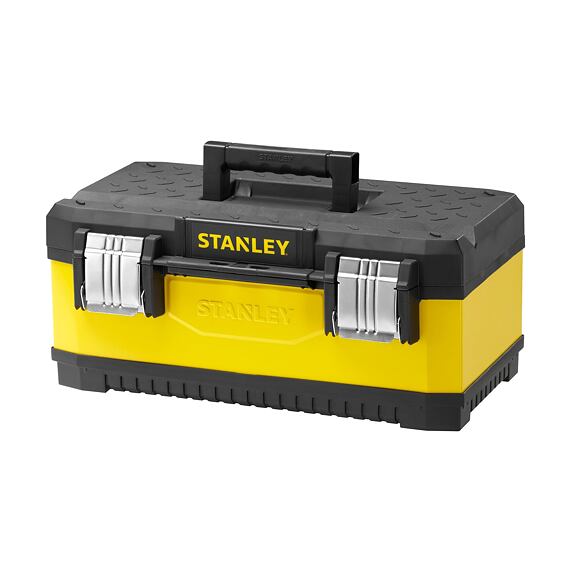 STANLEY 1-95-612 kovoplastový box na nářadí 20", žlutý, nerezové přezky, uzamčení visacím zámkem