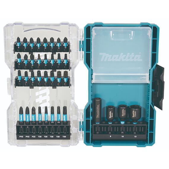 MAKITA E-22925 sada bitů 1/4" + hlavice, Impact Black, 36-dílná, PH pouzdro