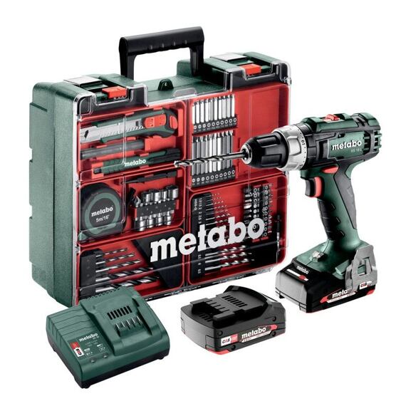 METABO BS 18 L Set aku vrtačka 18V/2*2Ah, mobilní dílna