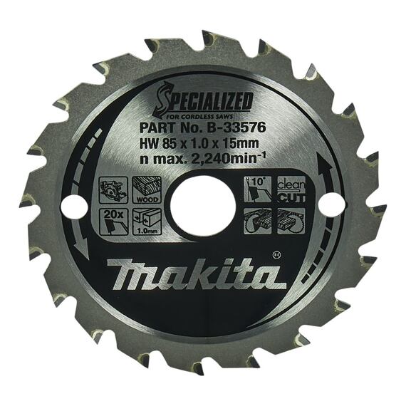 MAKITA B-33576 pílový kotúč 85mm*15mm 20Z (old=B-16885)