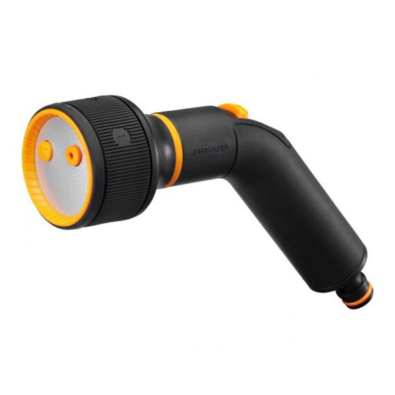 FISKARS 1052183 zavlažovacia pištoľ 3-funkčná (tryska, hmla, sprcha), ovládaná palcom