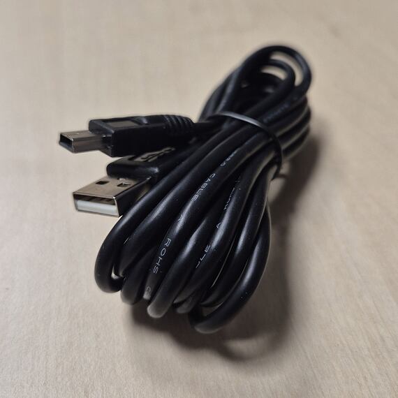 USB kabel miniUSB A-B propojovací, 1m, černý