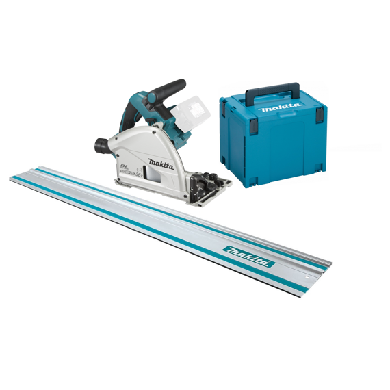 MAKITA DSP600ZJ SET1 aku ponorná pila 2*18V, 165mm + vodící lišta 1500mm