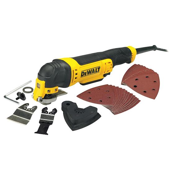 DeWalt DWE315 oscilačná multibrúska 300W, 28ks príslušenstvo, škatuľa