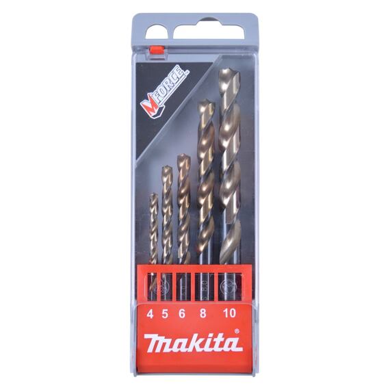 MAKITA D-30508 sada vrtáků HSS-G DIN 338, typ N, 118°, 4/5/6/8/10mm