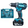 MAKITA DDF482RFX1 aku vŕtačka 18V/2*3Ah Li-Ion, 62Nm, kufrík s príslušenstvom 74ks