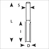 IGM M111 Drážkovací fréza se zavrtávacím zubem - D12x50x92,1 S=12 HW, M111-92521